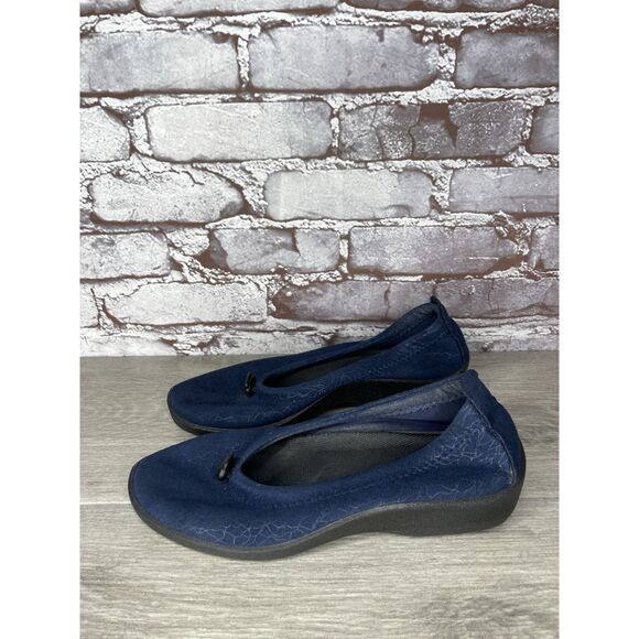 Arcopedico Blue Fabric Drawstring Comfort Slip On Shoes Women’s Sz 39EU/8.5M US - Picture 3 of 16